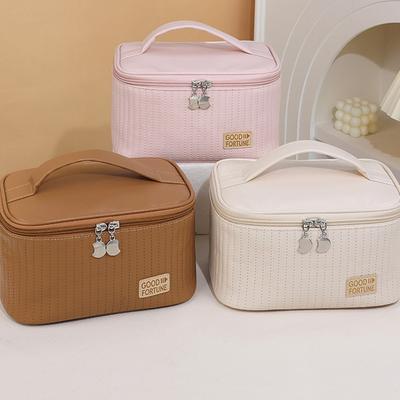 Makeup Bags for Women Travel Toiletry Cute Cases Bag Portable Solid Color Makeup Organizer Box Cosmetic Bag Neceser