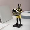 Anubis Statue with Bowl Egyptian God Figurine Resin Ancient Egypt Decors Home Office Mythological Collectible Sculpture