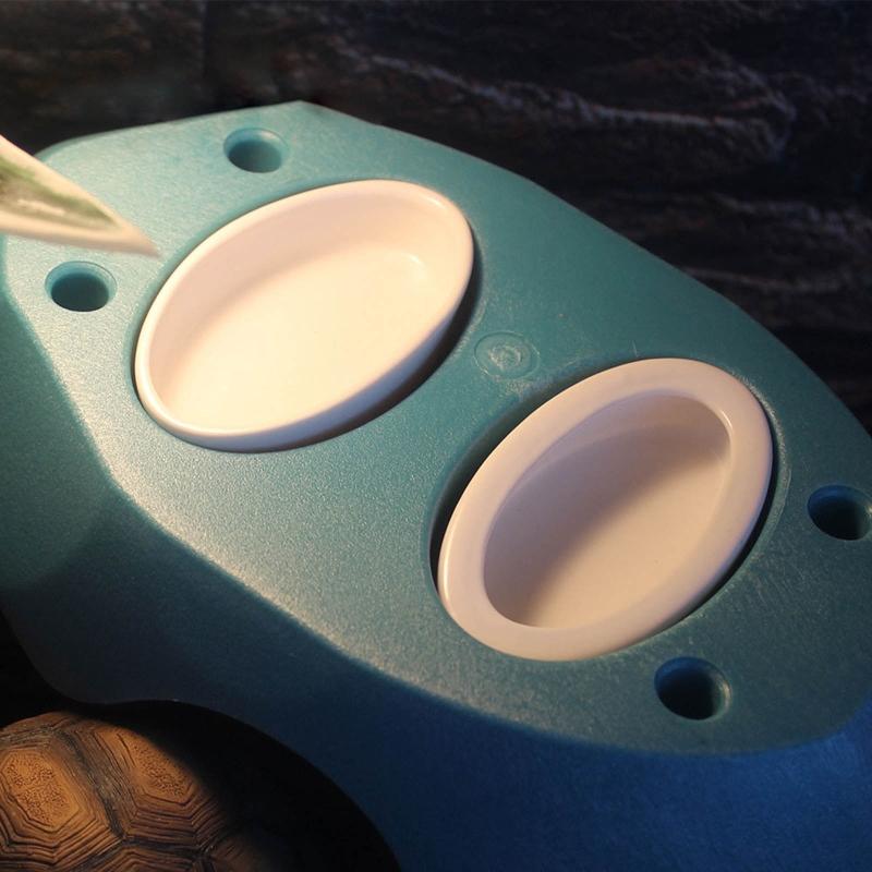 Reptile Water Food Bowl Terrarium Bowls Worm Dish Ceramic Pet Bowls Anti-Escape Feeding Dish, Birds Bowl