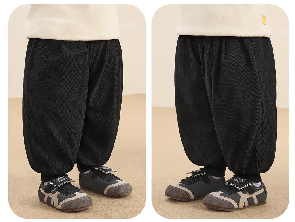 Kaka Panda Kids' Winter Warm Cotton Pants - Thickened Long Pants for Boys, Girls, Toddlers, and Babies.