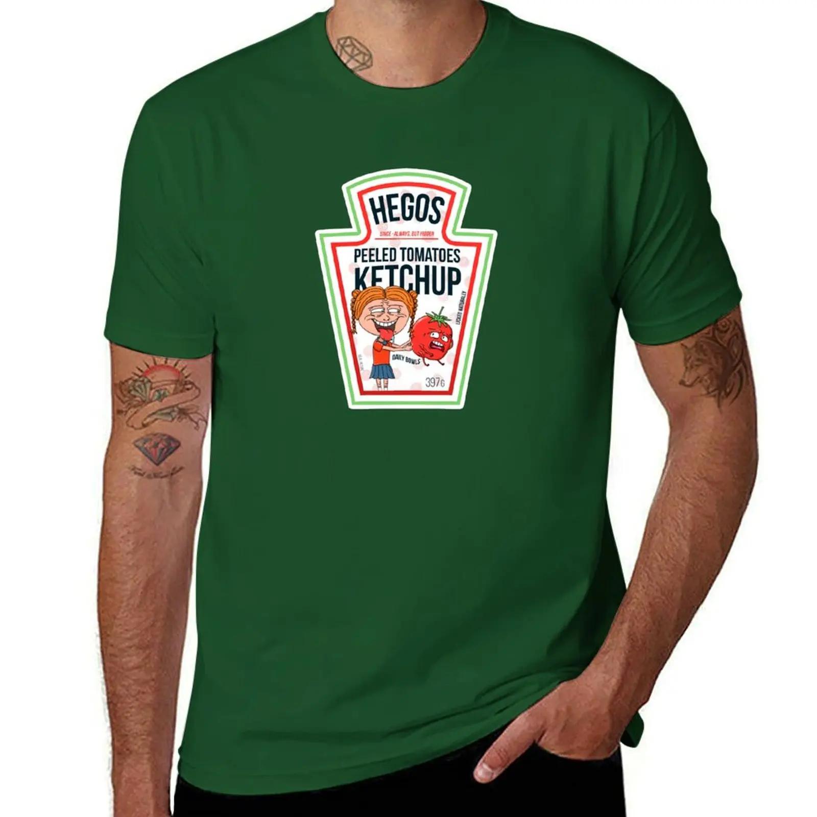 

Hegos Ketchup TShirt customs Short sleeve tee anime anime figures mens designer t shirt 4XL