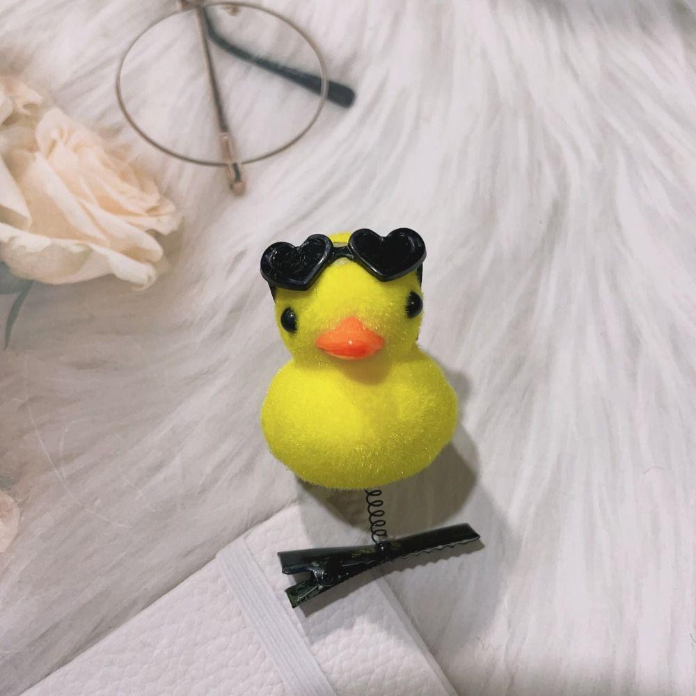 10pcs Little Yellow Duck Spring Hair Clip Cartoon Headwear Hair Styling Tool Hairpin  Hair Accessory