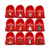 Set Of 12 Durable Plush Gift Bags For Christmas And Special Occasion Bags with Easy To Use Drawstring Closure