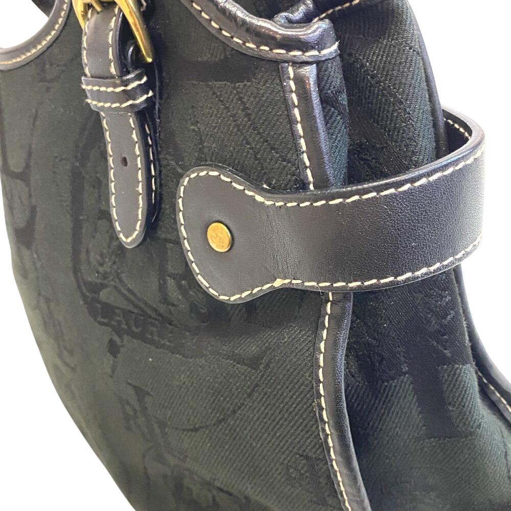RALPH LAUREN canvas Handbag black canvas Women Used