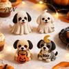 Puppy Bead Art Project Halloween Dog Set, DIY 4 Beaded Figurines, 3D Creative Hobby Sets Craft Kit for Adults Teens, Holiday Decoration Handmade Gift