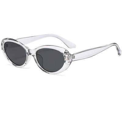 Neue Elliptische Rahmen Damen Sonnenbrille UV-Schutz UV400 Schwarze Gläser Antireflektierend Retro Sonnenbrille Radfahren