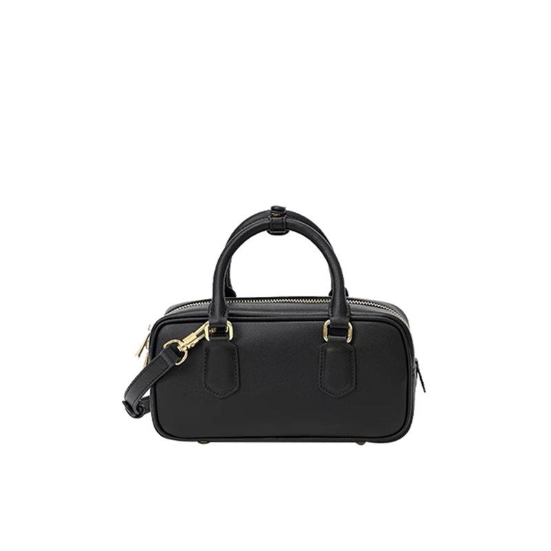 Bowling Bag, Pillow Bag, Small Handbag, Women's Genuine Leather Shoulder Crossbody Bag, Trendy New Style