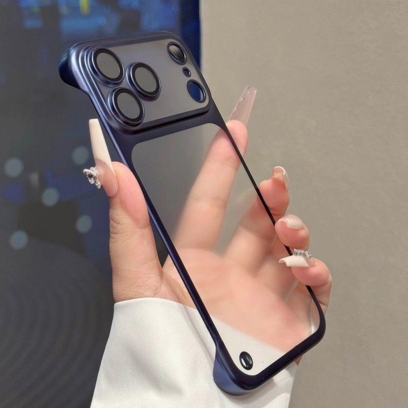 Luxury Plating Ultra Thin AG Matte Case for iPhone 17 Air 16 15 14 13 12 11 Pro Max Plus Frameless PC Clear Glossy Phone Cover