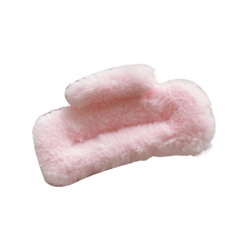 Yousheng Women Hair Claw Plush Wrap Design Spring Back Head Large Hair Clip Rectangle Shark Hair Clamp Hair Accessory