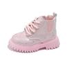 New Autumn Children's Shoes for Girls, Shiny Leather Fashion Martin Boots, Korean Style Low-cut Versatile Short Boots, Popular Model