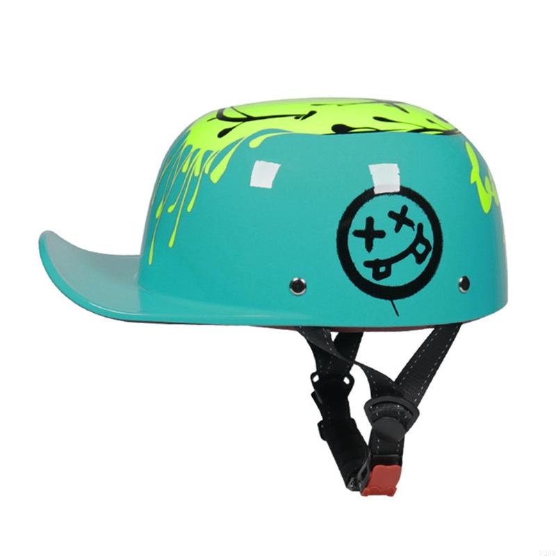 

U2JA Бейсболка Шлем Мотоцикл Винтажный Ретро Шлемы Летний Открытый Лицо Скутер Круизер Чоппер Гангстер для Мужчин Женщин Ребенка L