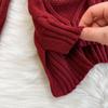 New Loose Knit Fried Dough Twists Sweater Suit Women's Winter High Waist Slim Straight Wide Leg Pants Two-piece Set