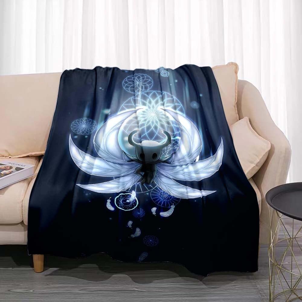 Hollow Knight deka Herní flanel Novinka Hřejivý flanel z mikrovlákna Odolný pro děti i dospělé Cestovní přehoz na pohovku