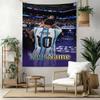 Messi Custom Your Name Wall Decor Tapestry Art For Pet Memorial Birthdaywedding Party Backdrop Family Gift