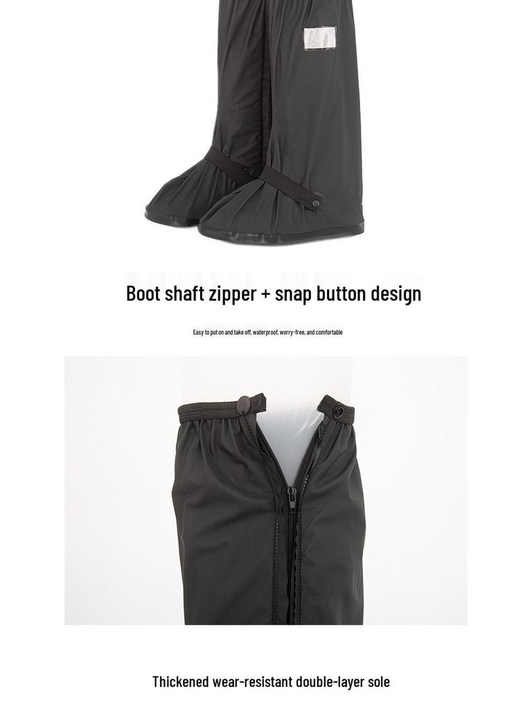Unisex wasserdichte, rutschfeste High-Top-Gummistiefel aus PVC: Langlebige, verdickte, verschleißfeste Überschuhe für regnerische Tage