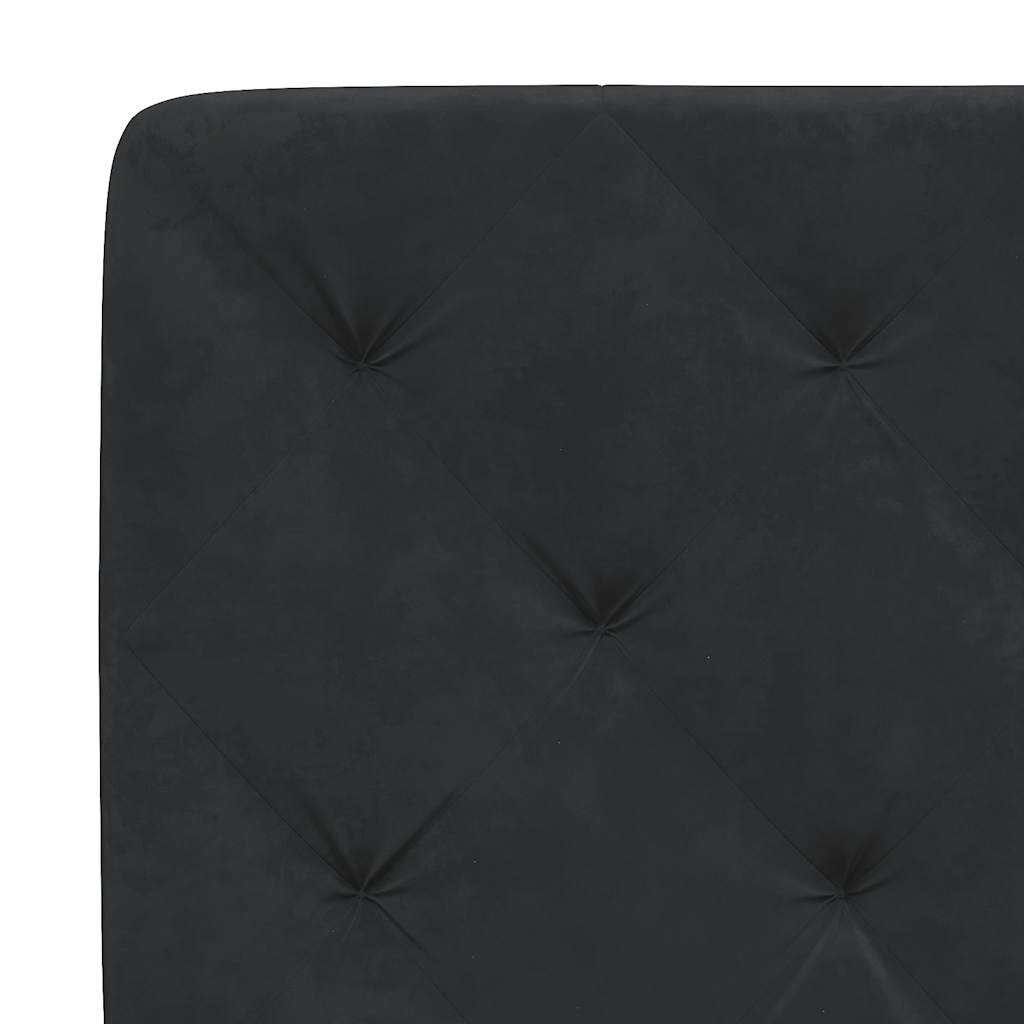 Bed Frame without Mattress Black 100 x 200 cm Velvet