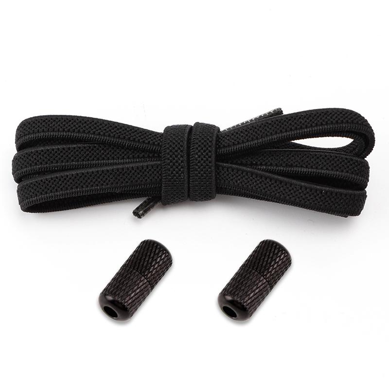 No Tie Shoelaces Metal Lock Flat Elastic Shoe Laces Sneakers Kids Adult Shoelace Flower Noodle Capsule Buckle Shoes Accessories