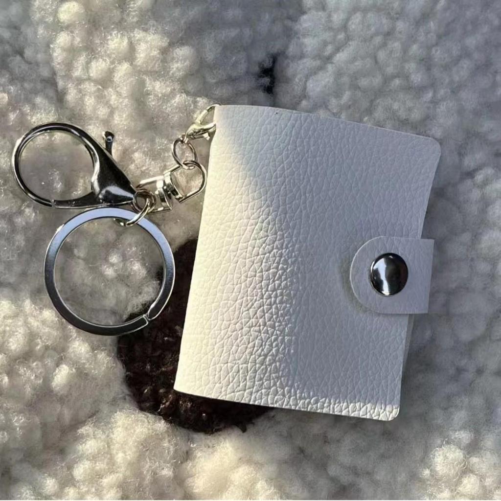 2" Leather Mini Photo Album Keychain for Photo Booth Strips, ID Photos & Child Growth