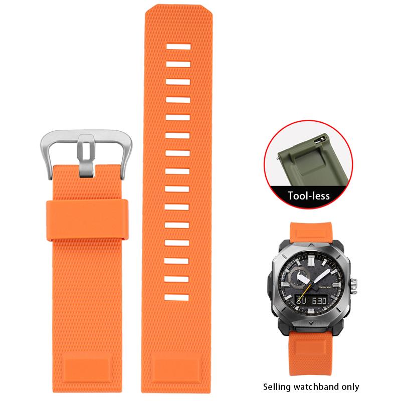 

23mm Quick Release Wristband Men s For Casio 1598 accessories PRW-6900Y PRW-6800Y PRW60 Resin Silicone Watch Strap 23mm