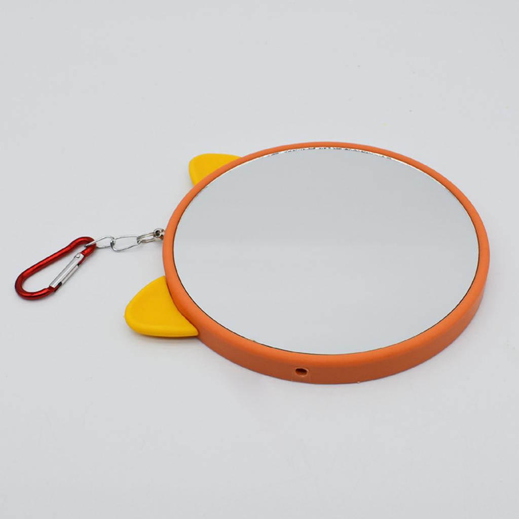 Bird Mirrors for Cage Plastic Mirror with Metal Hanging Hook 5.9 Inch Diameter Keeping Birds Occupied and Engaged