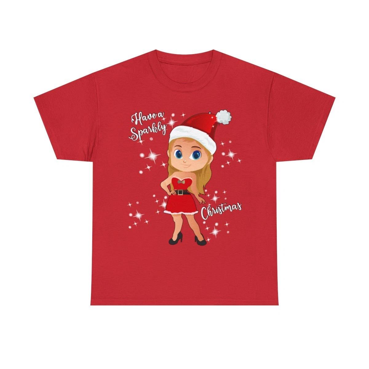 Have A Sparkly Christmas Girls Graphic Tee Shirt S