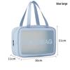 Transparent PVC Makeup Bag: Wet/Dry Separation, Large Capacity, PU Travel Cosmetic Organizer