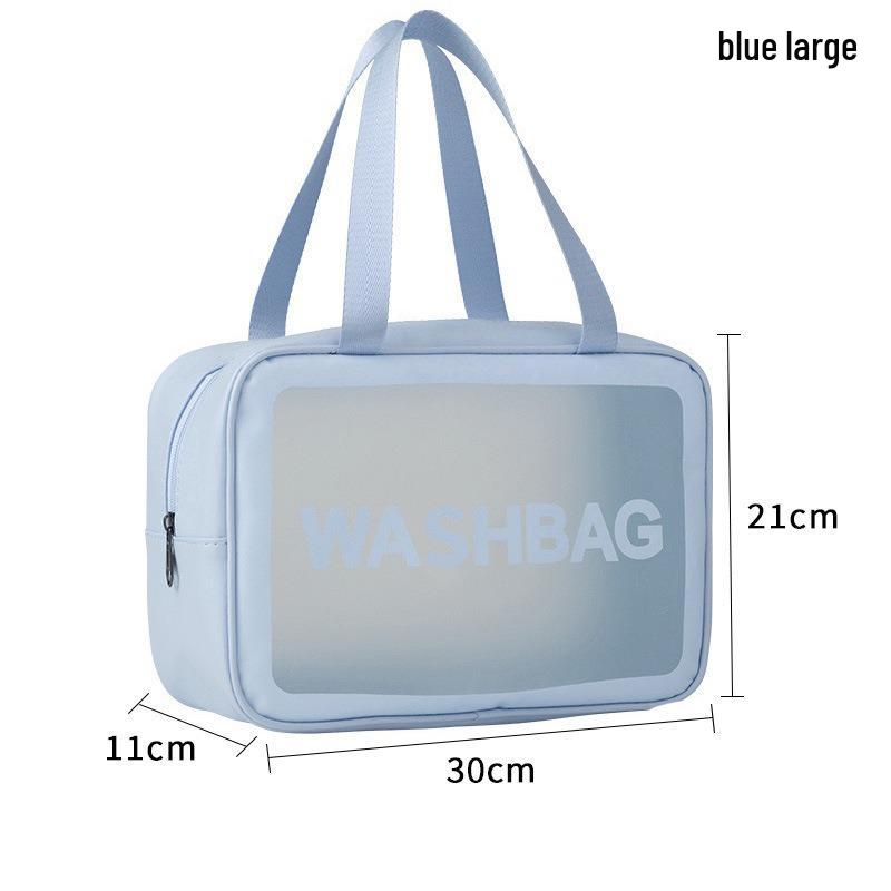 Transparent PVC Makeup Bag: Wet/Dry Separation, Large Capacity, PU Travel Cosmetic Organizer