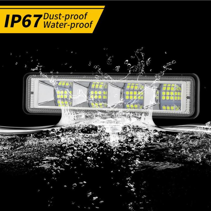 2Pcs 6'' 200W Led Work Light Flood Beam Bar Light Bar Offroad Lights Driving Fog Lights Lamps Drl Lights For Car Suv Truck Offroad