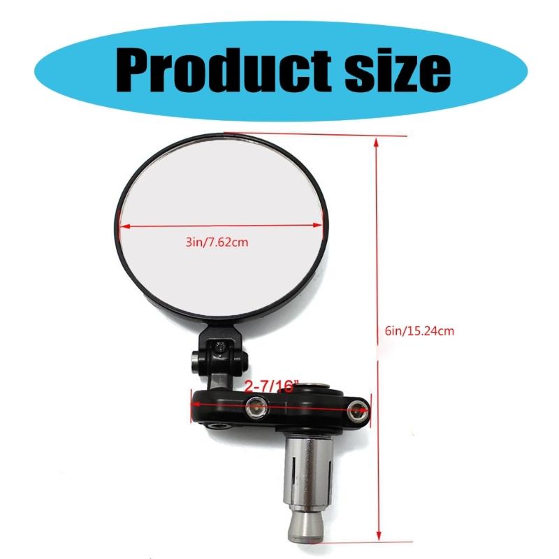 Easy Install Foldable Round Side Mirrors Retro Round Mirrors Adjustable Rearview Mirror Pair for Various Motorcycles