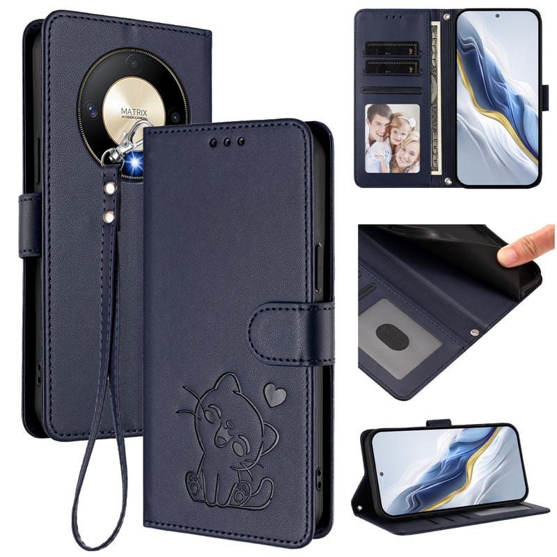 Etui z klapką na For Honor Magic6 Lite, etui na telefon For Honor Magic 6 Lite Pro 5G, skórzane etui portfelowe BRP-NX1 z przegródką na karty, tylna okładka