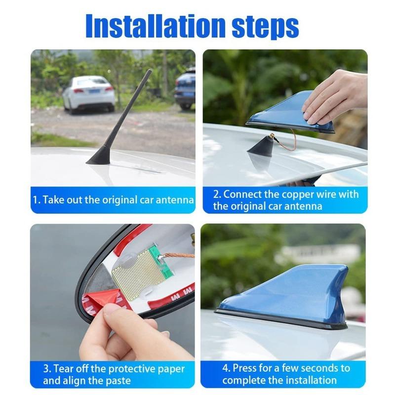 Car Antennas Shark Fin Antenna Auto Radio Signal Aerials Roof Antennas For Universal Kia/Nissan/Toyota/Hyundai/BMW Car Styling