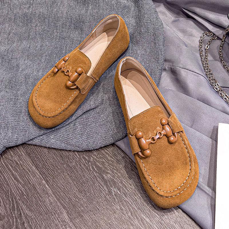 Season Hot Kids Small Kuo Love~ Horse Buckle Retro Thick Bottom Comfortable Casual Doudou Shoes Trendy Wear-resistant Spring