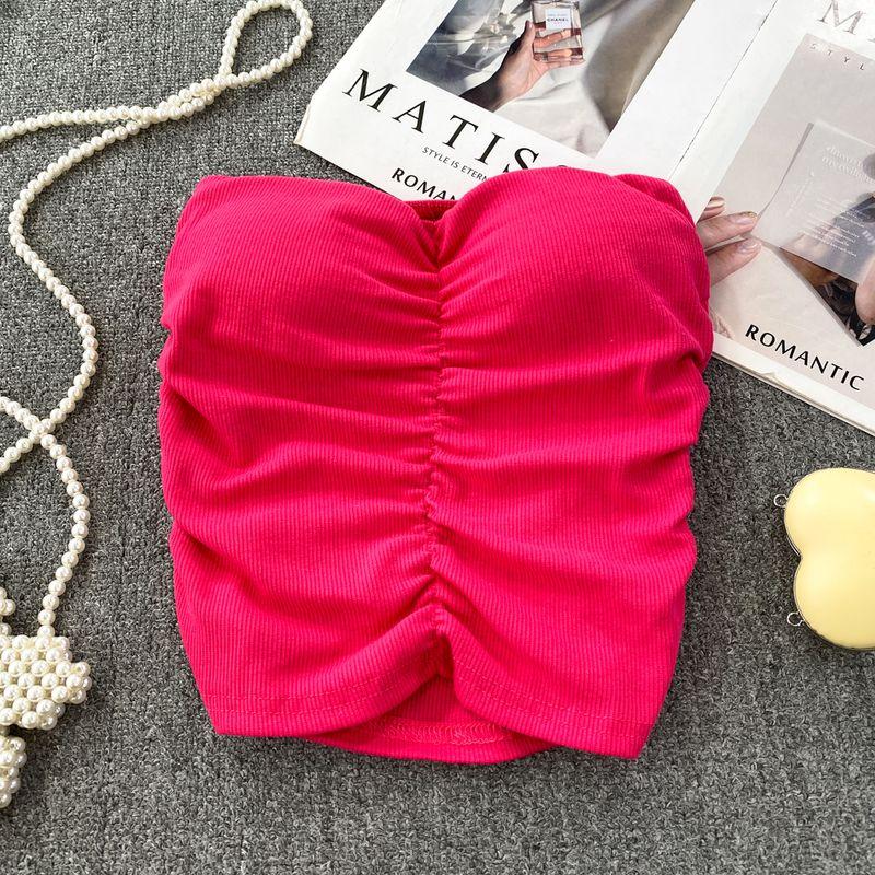 Pure Sweet Sexy Sexy Short Chest-Wrapped Vest Women's Outerwear Stylish Silm Bottoming Sleeveless Tube Top Tops