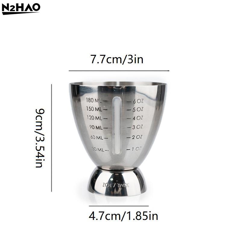 Bar Cocktail Jigger Messbecher Eiförmig Doppel 1-6 Unzen Messjigger, Edelstahlwerkzeuge Mit Skala