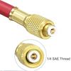 0.9M-1.8M A/C Charging Hose Tube Kit Hose Low Loss Fittings for R134A R12 R22 Refrigerant Air Conditioning Manifold Gauge 1/4" S
