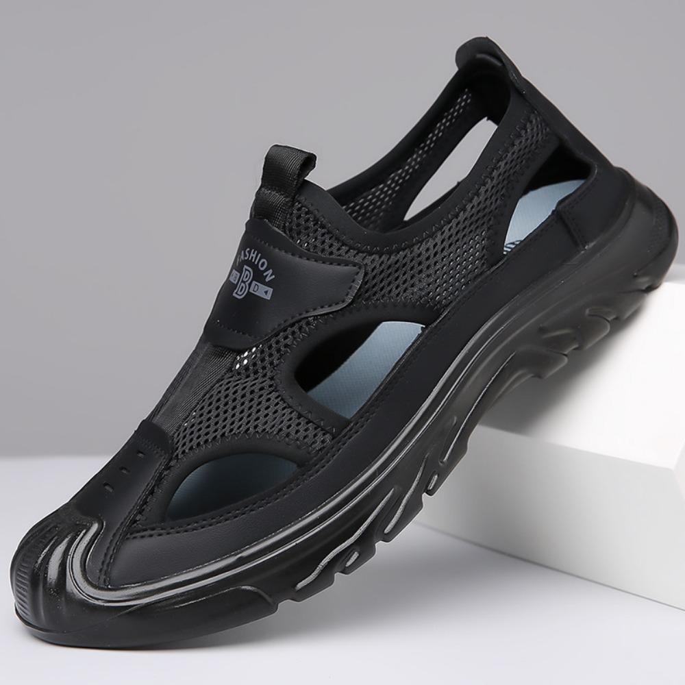 Breathable Men Summer Sandals Hollow Mesh Slip Resistant Lightweight Outdoor Sports Casual Beach Shoes