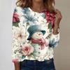 Long Sleeve Shirts For Women Cute Print Graphic Tees Blouses Casual Plus Size Basic Tops Pullover
