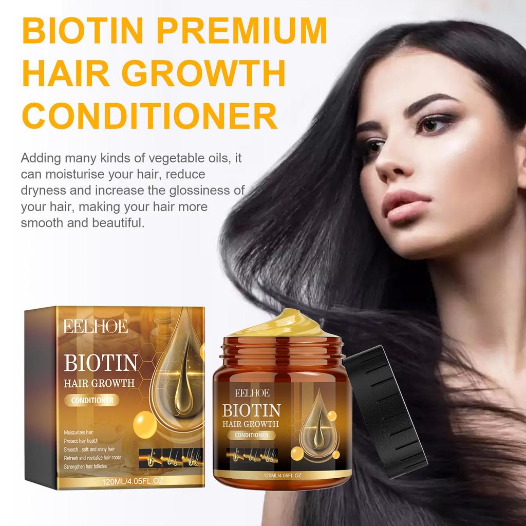 EELHOE biotin conditioner gently moisturizes the scalp, moisturizes, moisturizes, repairs smoothly, and improves dry frizz 120ml
