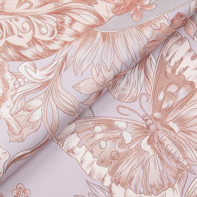 WENSLI 100% Mulberry Silk Double-Sided Printed Square Scarf