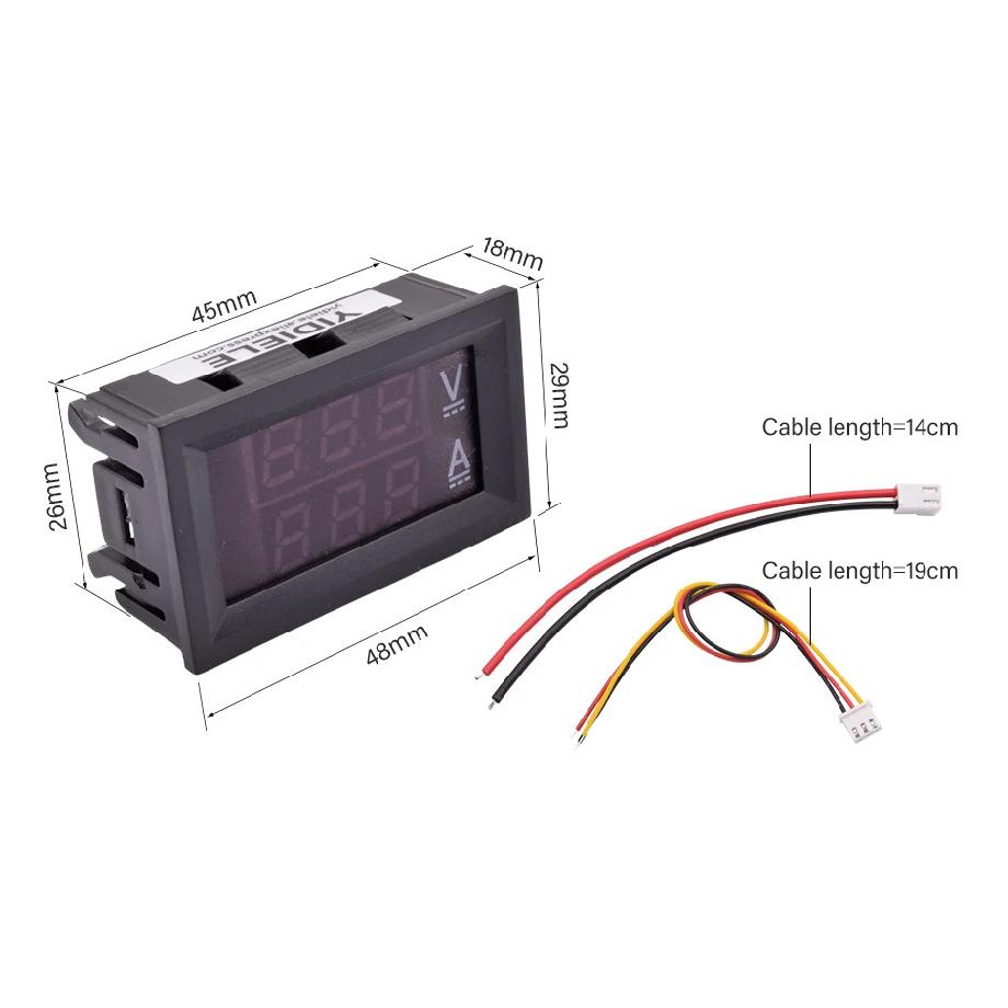 5/10pcs Digital 0.56 Ammeter Voltmeter DC 4.5-30V 0-100V AC 30-500V 10-600V Voltage Amp Meter Detector Monitor Calibrate Reading