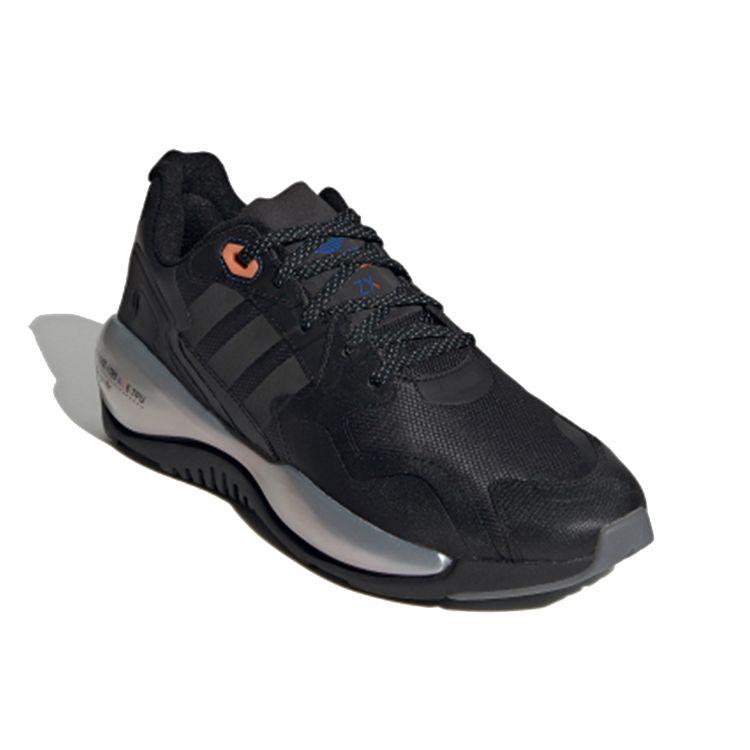 Adidas Originals ZX Alkyne Fabric Synthetic Leather Classic Sports Breathable Low-Top Lifestyle Shoes Unisex Sneakers Black Silver FX6225