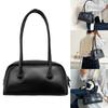 Splashproof Handbag Travel Bags for Women Solid Color Soft Leather Bag