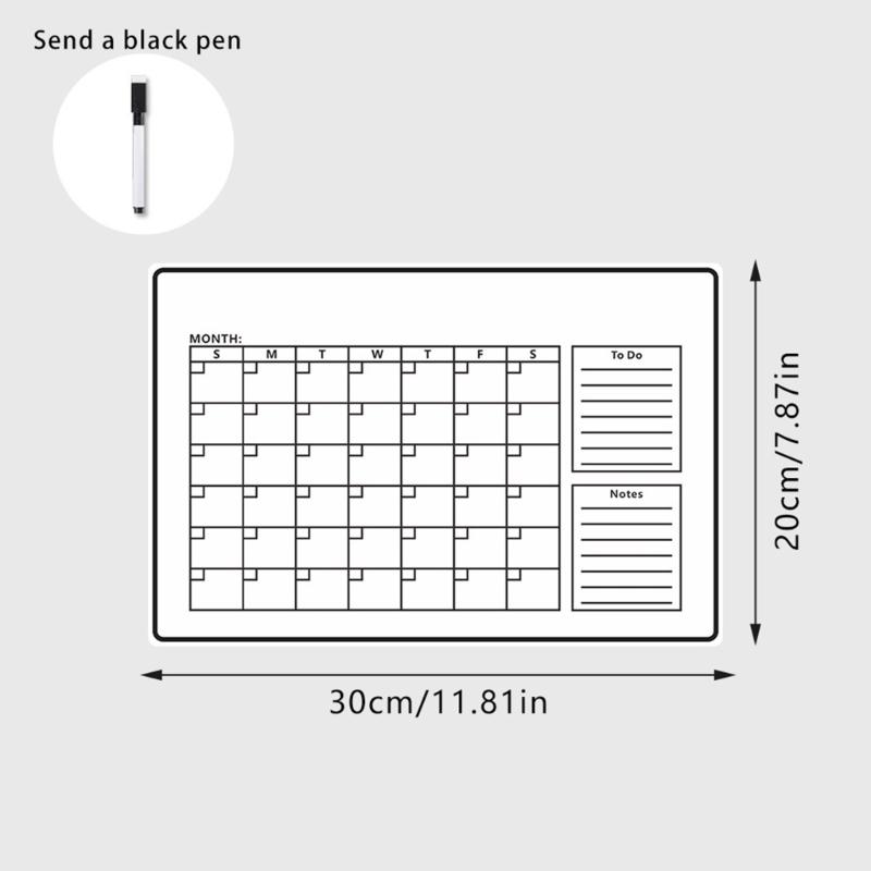 Magnetic Fridge Calendar Weekly Monthly Planner With Marker For Kitchen Refrigerator Office Organization Daily Planning