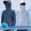 Ensemble de veste ultra-légère pour hommes, protection UV, pour la pêche, le cyclisme, en soie glacée