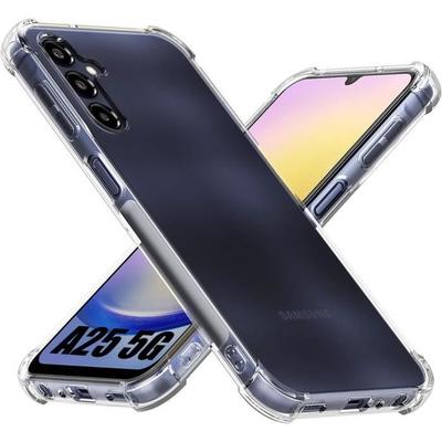 Protective Case - BOOLING - for Samsung Galaxy A25 5G - Soft Silicone - Transparent - Shockproof