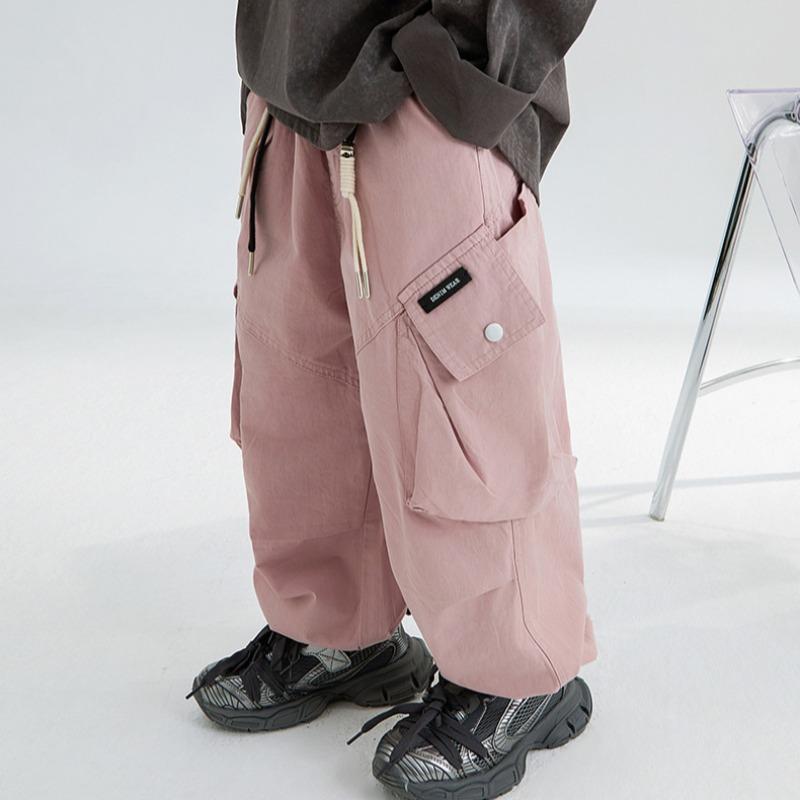 

Весенние новые детские свободные спортивные повседневные брюки в стиле вестерн 170cm розовый