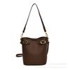 Casual and Simple Portable Mother and Child Bag, Women's Fashion Large-capacity Bucket Bag, European and American Retro Shoulder Messenger Bag.