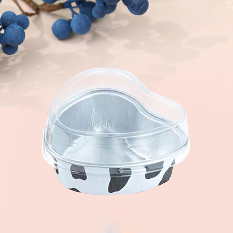 10Pcs Aluminum Foil Cupcake Cups Non-Stick Foil Baking Cups 100Ml Pudding Dessert Cups Party Wedding Party Supplies