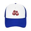 Father's Day 1 Dad Boxing Gloves Mesh Trucker Hat Casual  Unisex Cooling Mesh-back Snapback Cap Adjustbale For Casual Wear