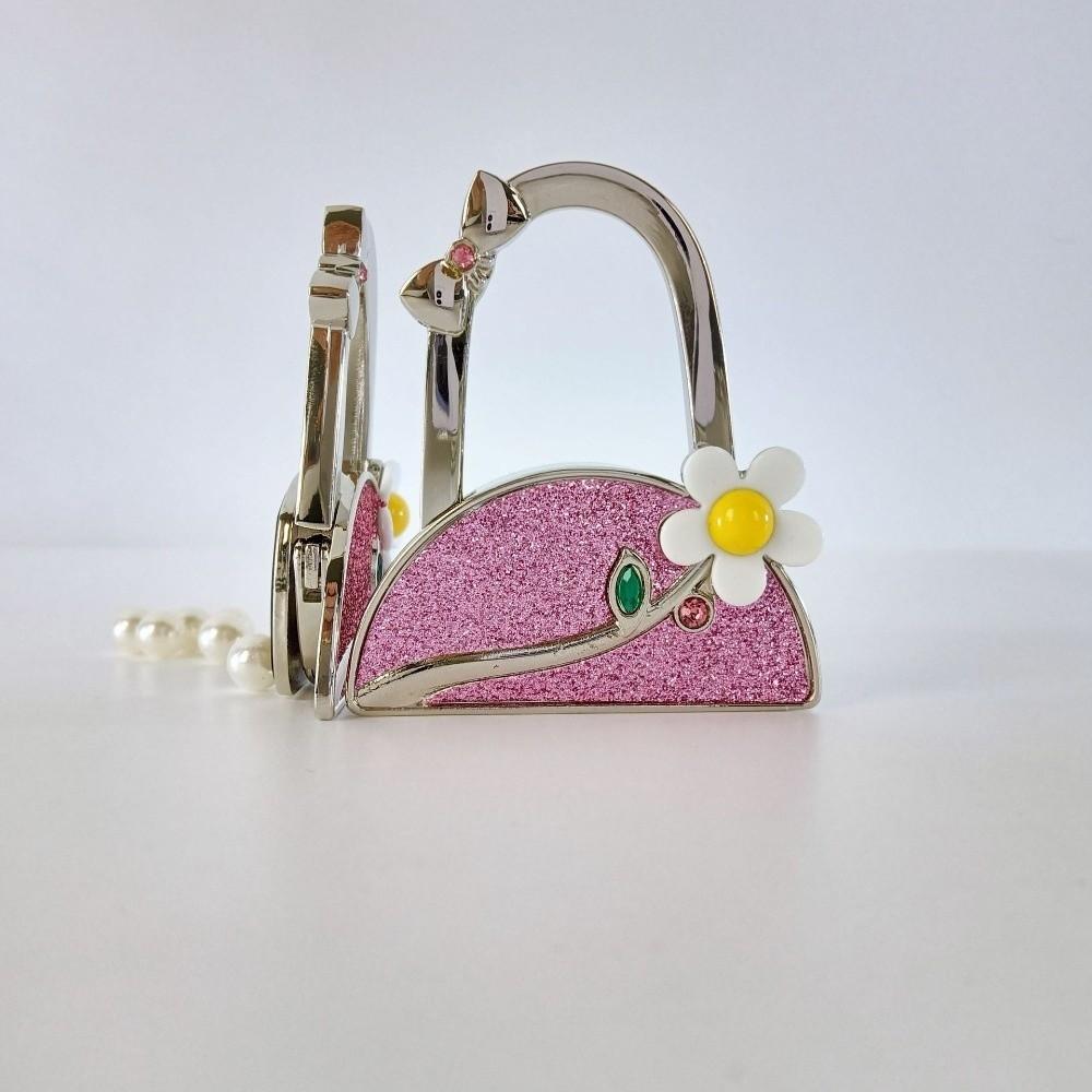 Flower Design Handbag Hanger for Women Portable Table Hanger Pretty Purse Hanger  for Table